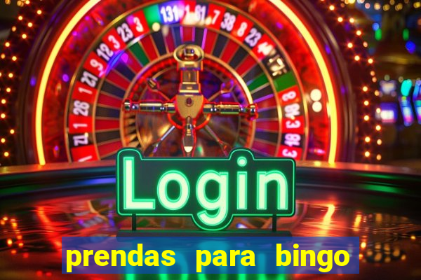 prendas para bingo de natal